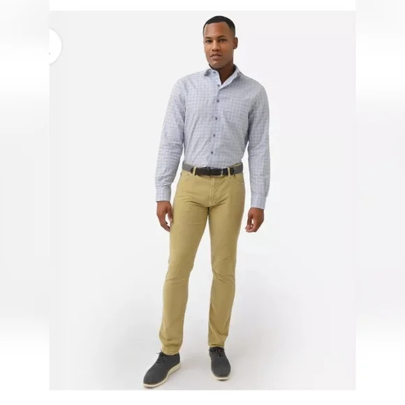 New! Medium Johnnie O 🐟 Top Shelf Westover Wake Long Sleeve Button Shirt - Picture 3 of 5